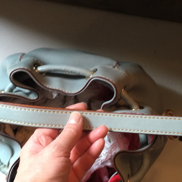 Dooney & Bourke Florentine Drawstring Bag in Pale Blue - Picture 12 of 14
